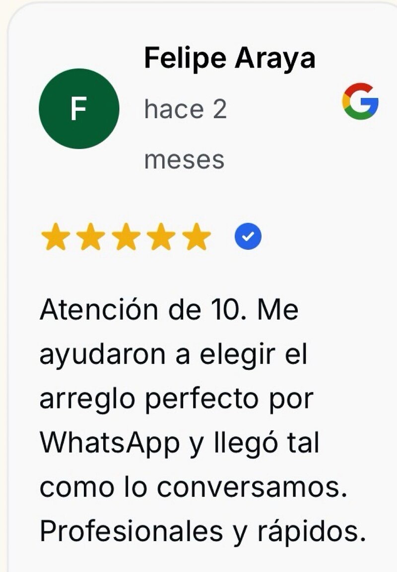 Reseña de cliente en Google